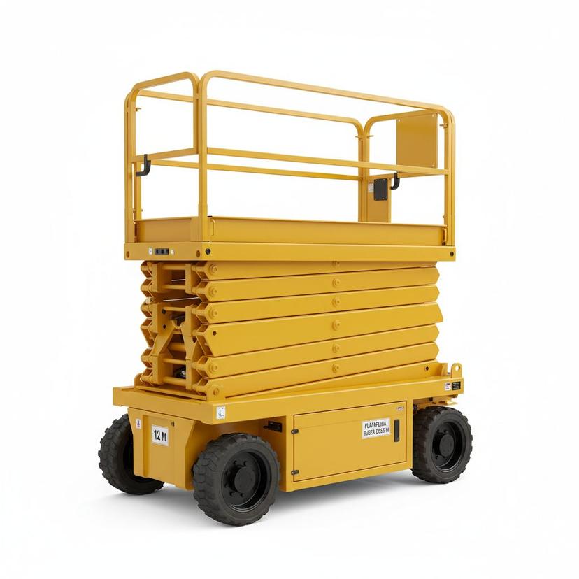 Plataforma Tijera Diésel 12m 4x4 para obra exterior